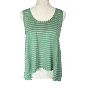 Zyia women's size small green stretchy racerback open back tank top activewear